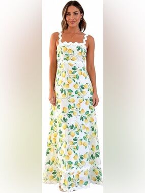 NWT LunaJany Lemon Maxi Dress